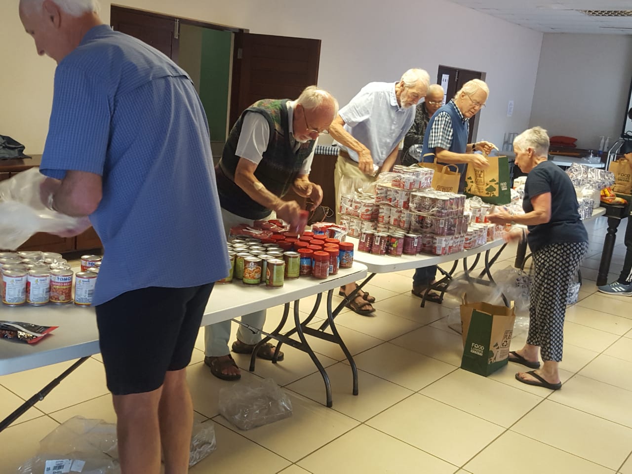 Busy packing and sorting Bags Of Love