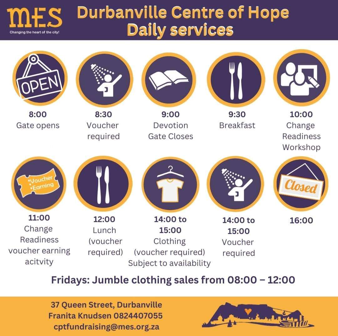 Durbanville Centre of Hope - Daily Services